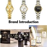 OLEVS Gold Watches for Women Luxury Wrist Watches Day and Date Waterproof Stainless Steel Quartz Analog Lightweight Ladies Watches Adjustable Bracelet Simple Dress Wristwatch Gold Black White Dial - Image 9